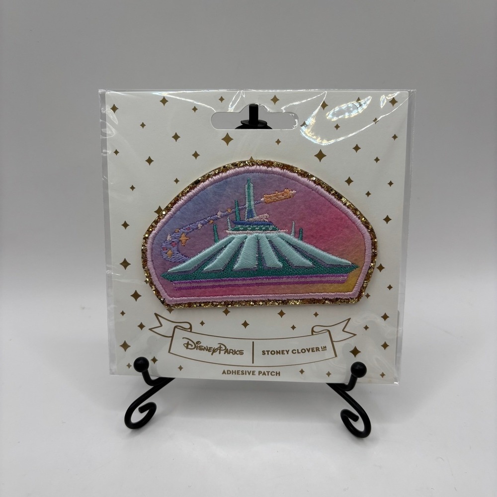 Disney New Stoney Clover Lane Space Mountain Adhesive Patch Pink Purple Gold New